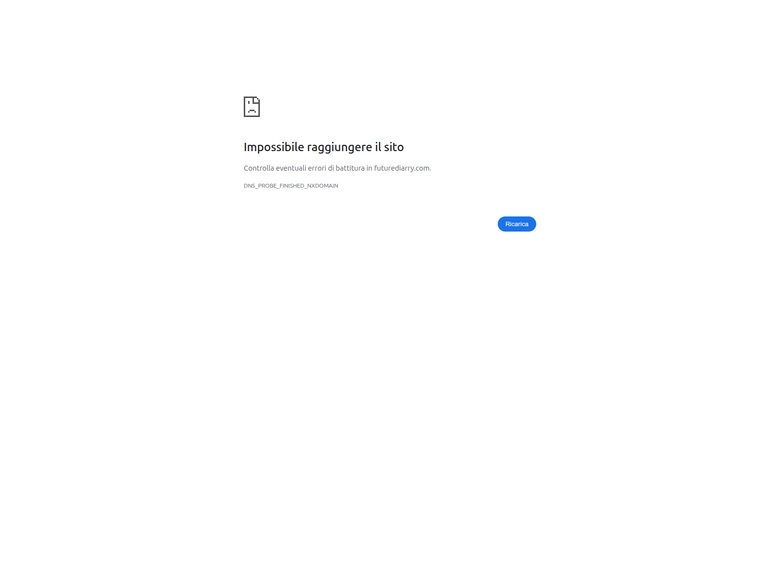 Screenshot of futurediarry.com