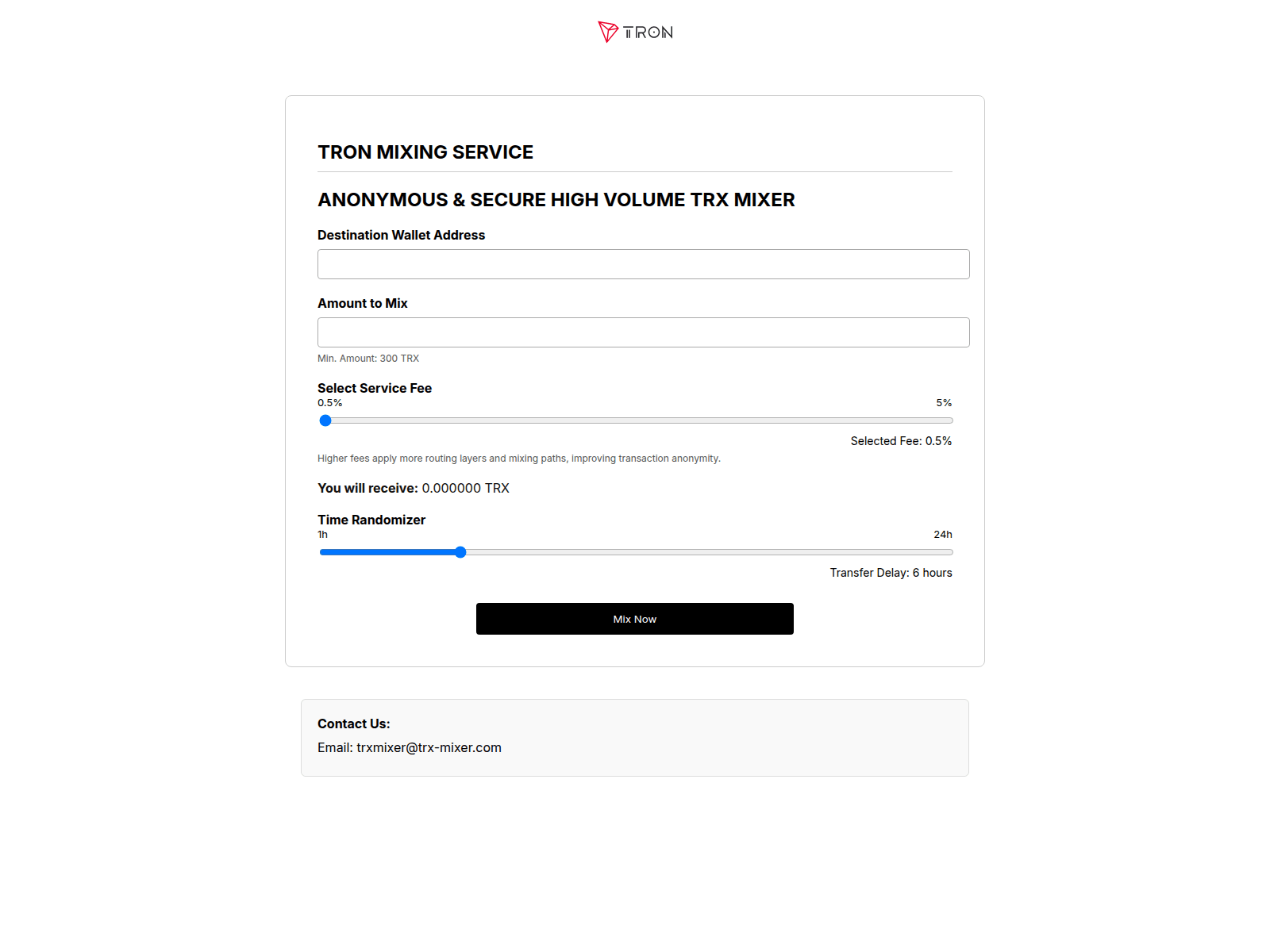 Screenshot of trx-mixer.com