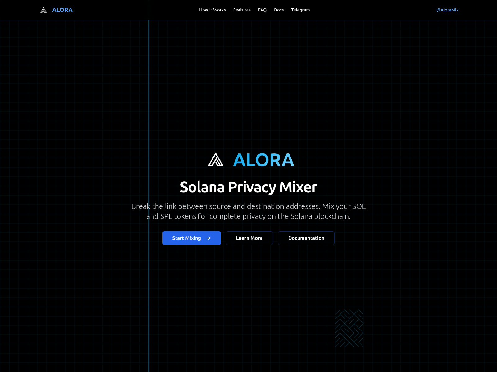 Screenshot of aloramix.space