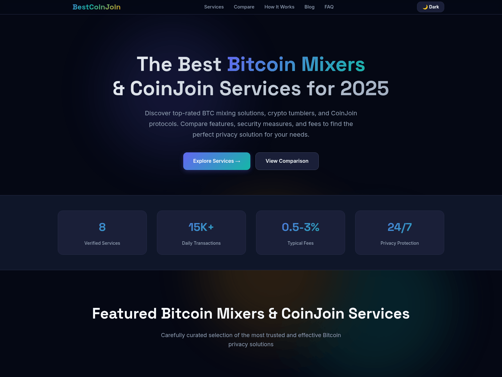 Screenshot of bestcoinjoin.com