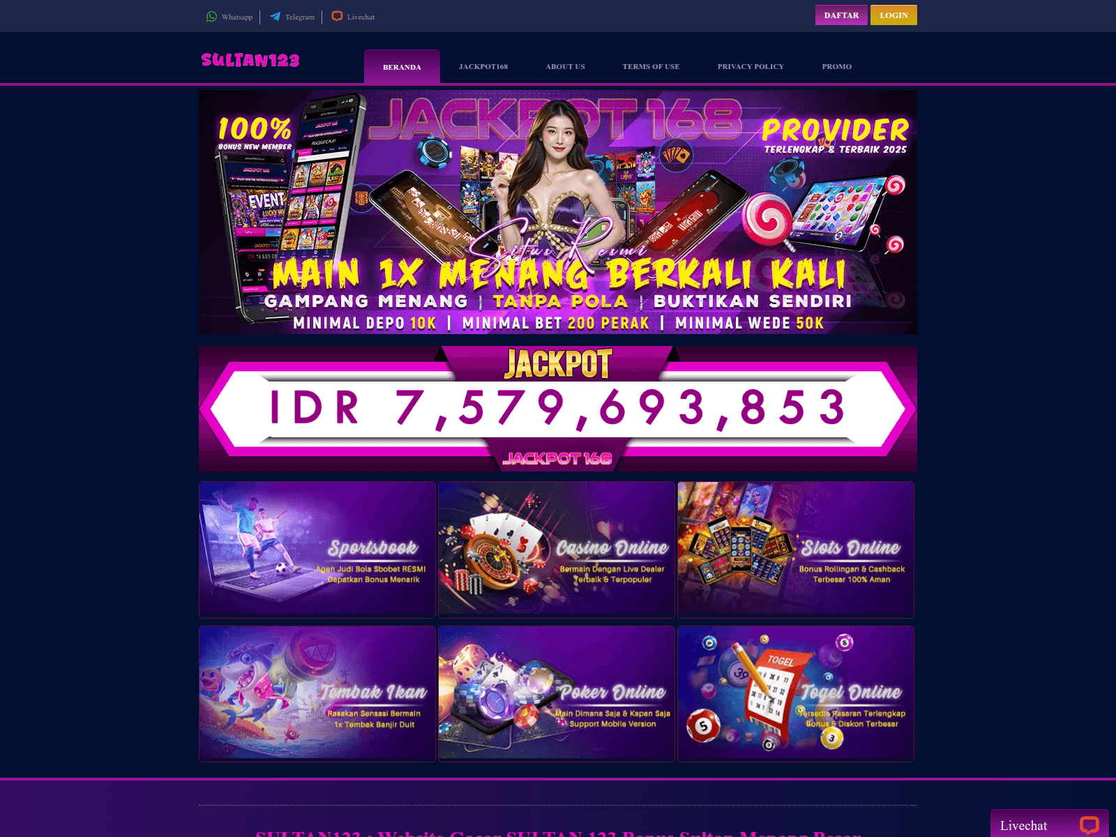 Screenshot of sultan123.org