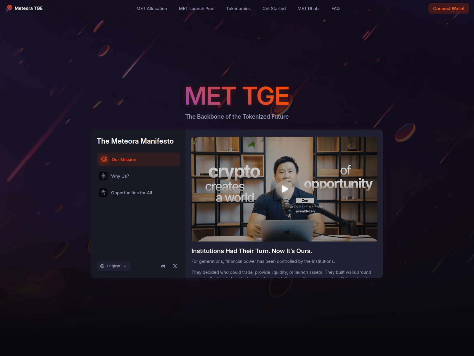 Screenshot of met.metaora.xyz