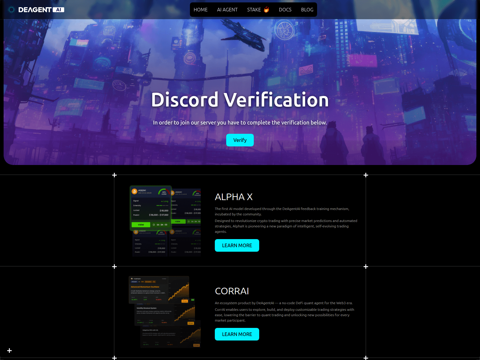 Screenshot of verify.deagent-ai.app