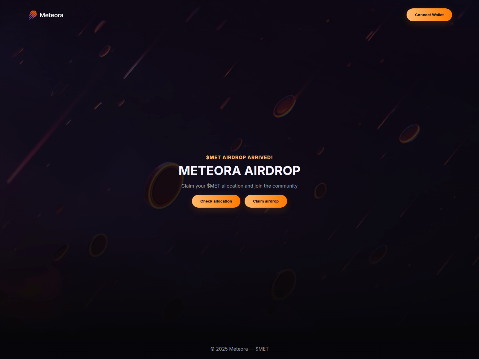 Screenshot of clalm-meteora.xyz