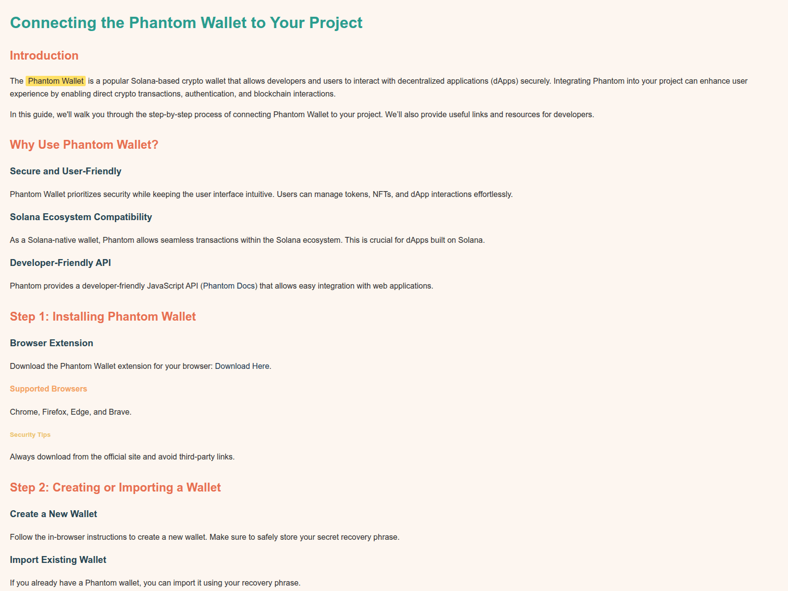 Screenshot of pha-ntom-wallet.pages.dev