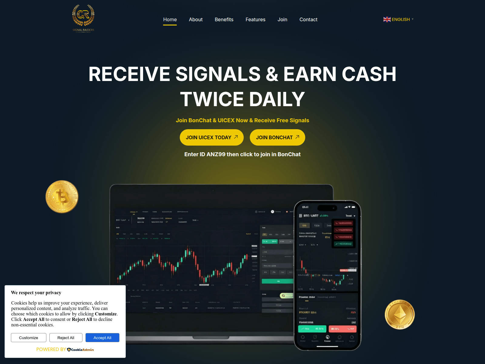 Screenshot of signalraiders.com