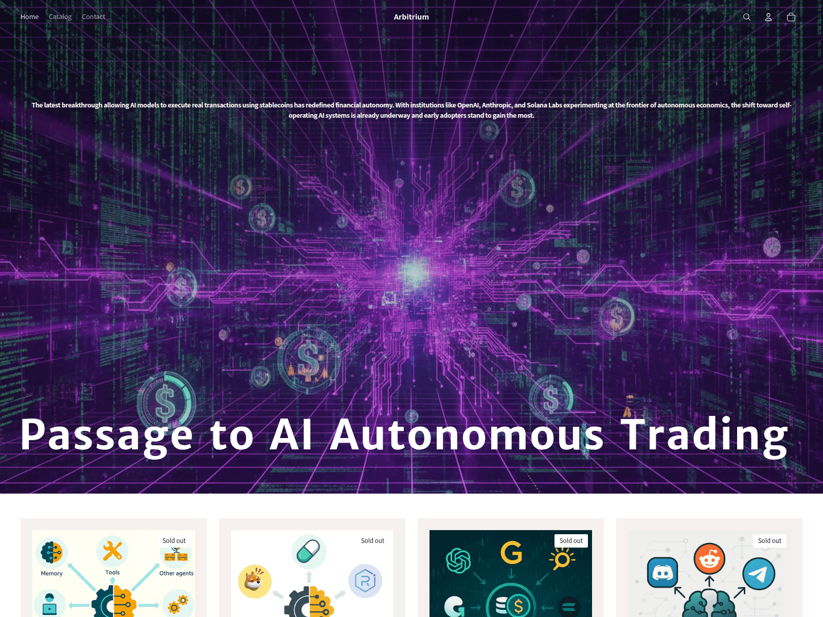Screenshot of arbitrium.store