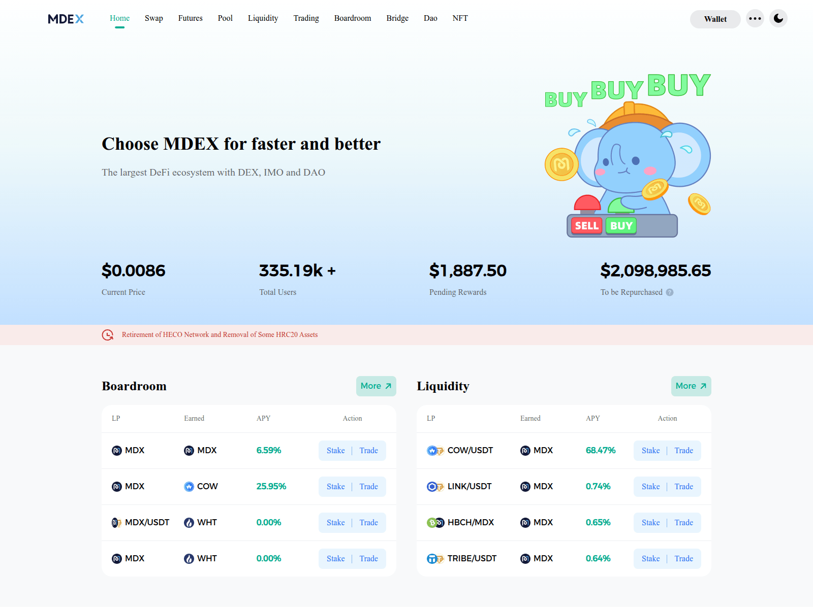 Screenshot of mdex.m-dex.org