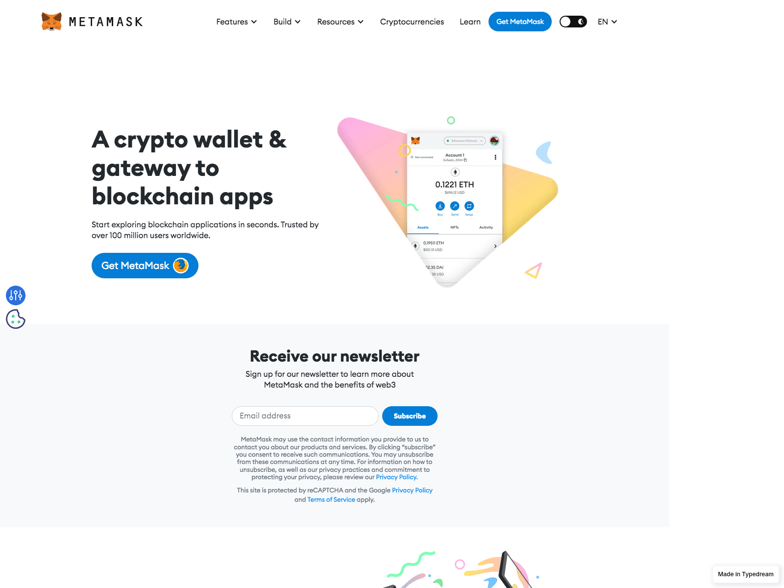 Screenshot of io-metamask-en-gb.typedream.app