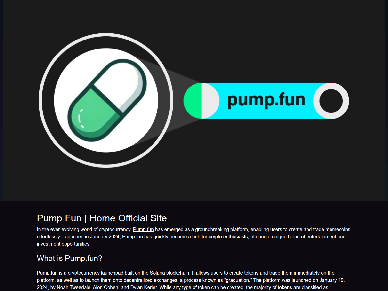 Screenshot of v3-pumpfun.github.io