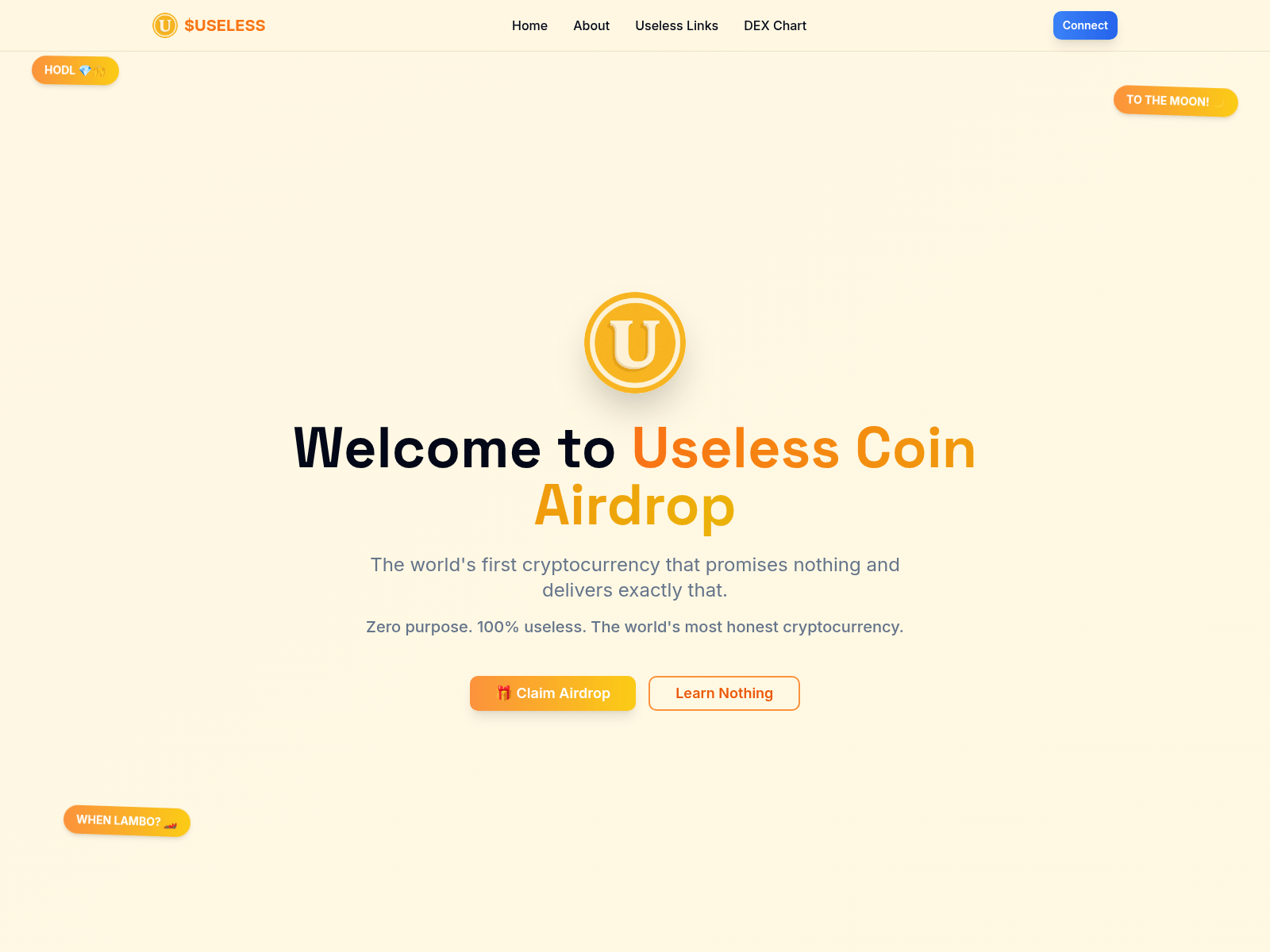 Screenshot of uselessreward.com