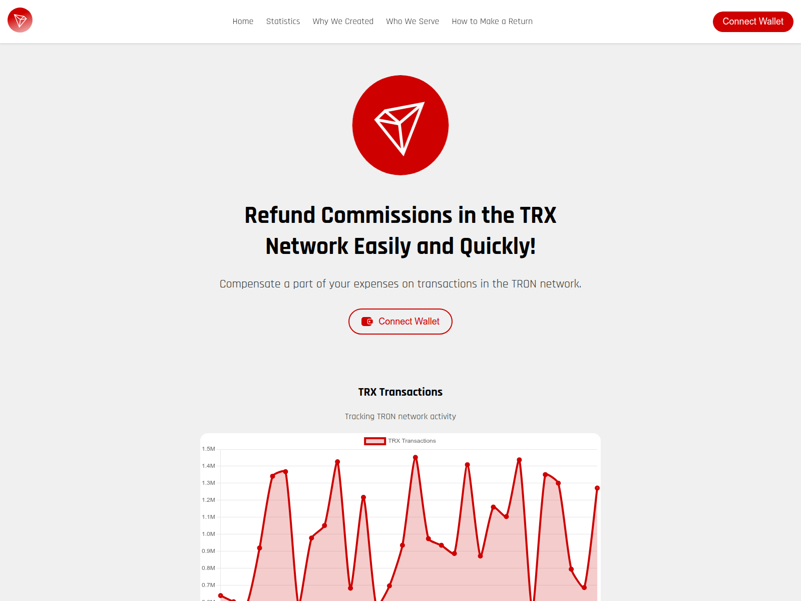 Screenshot of refundtron.com