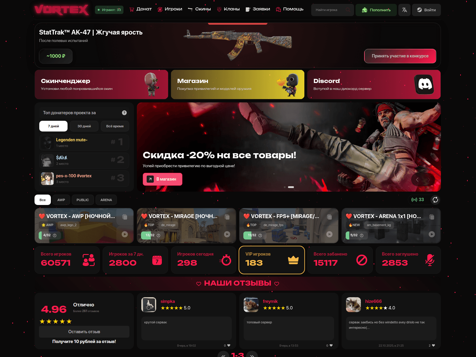Screenshot of vortexcs2.ru