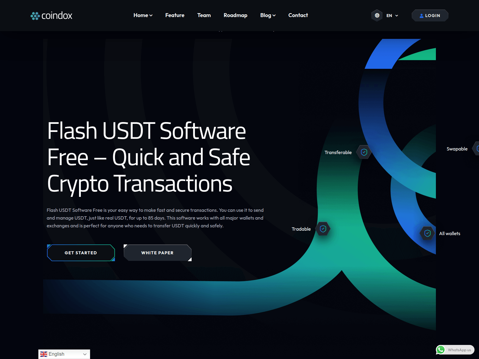 Screenshot of usdtflashapp.com