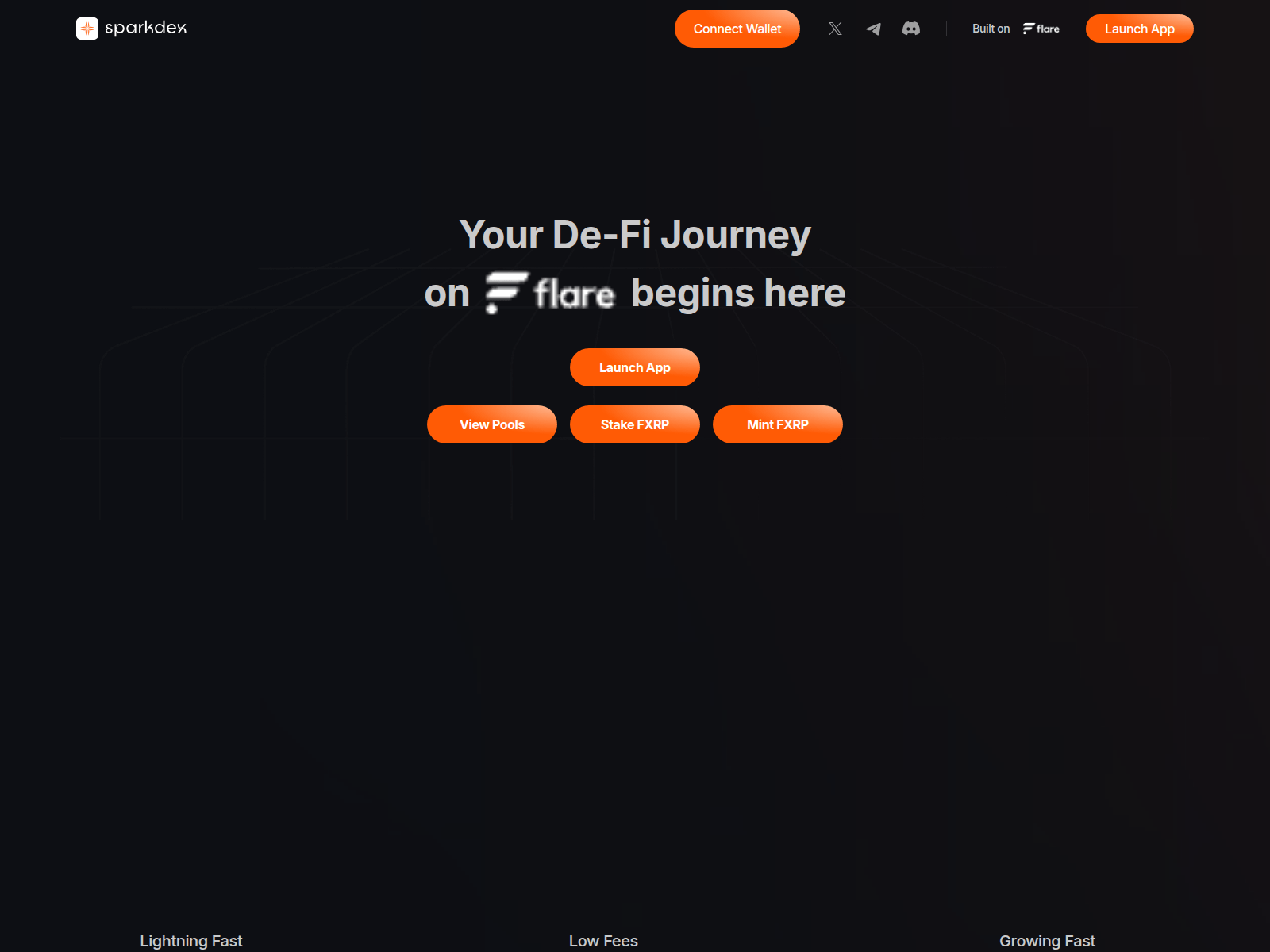 Screenshot of sparkdex.finance