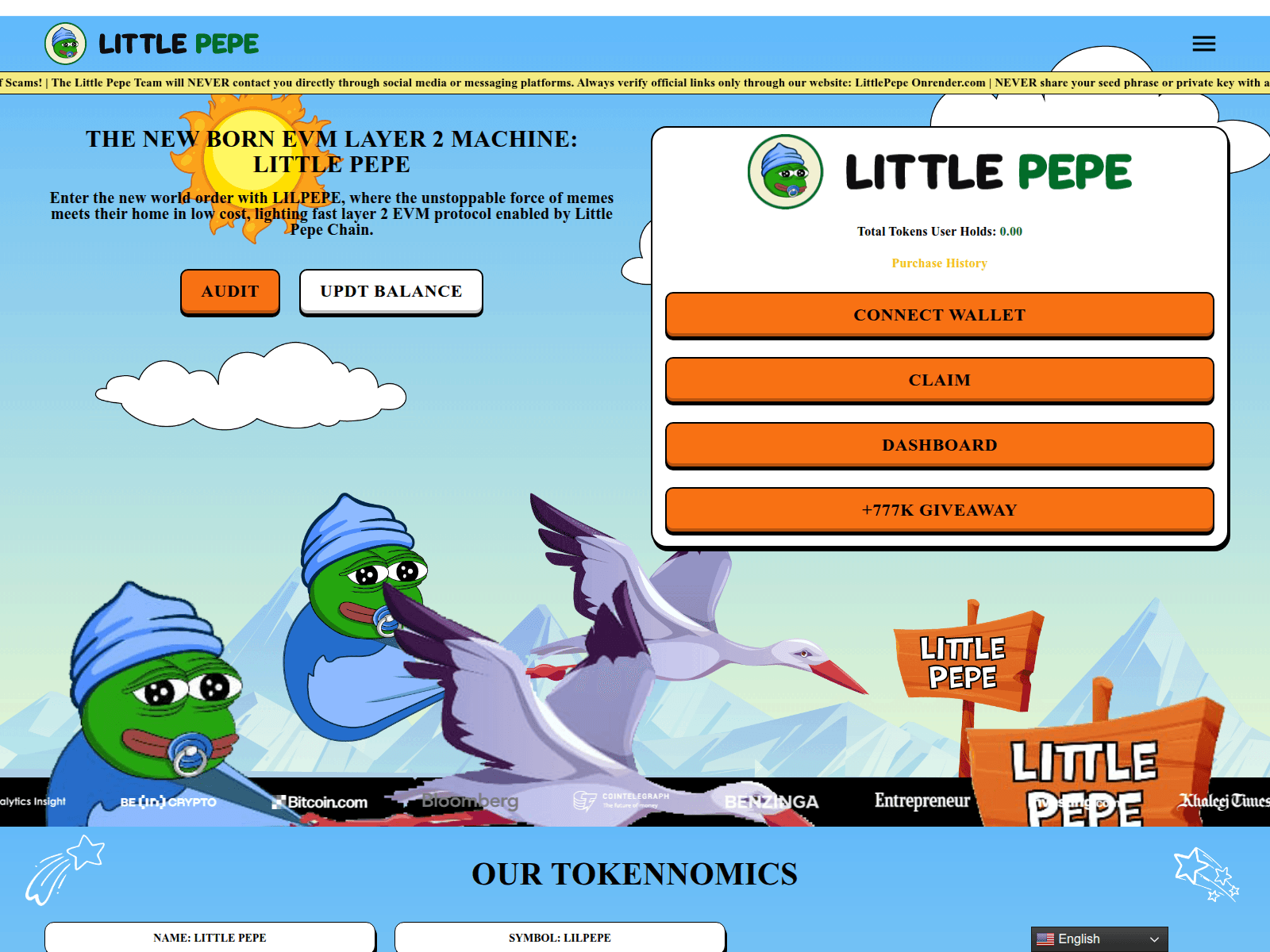 Screenshot of littlepepetokenpresale.online