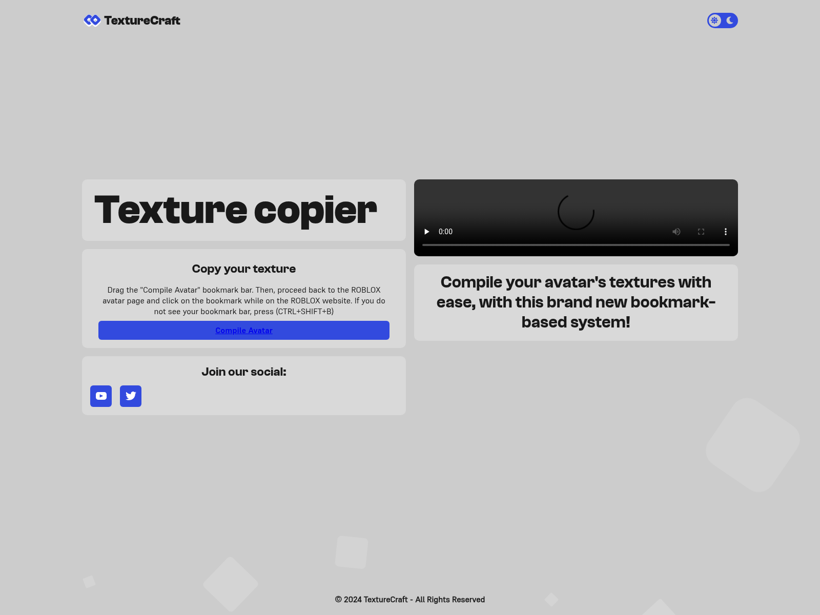 Screenshot of texturecraft.org