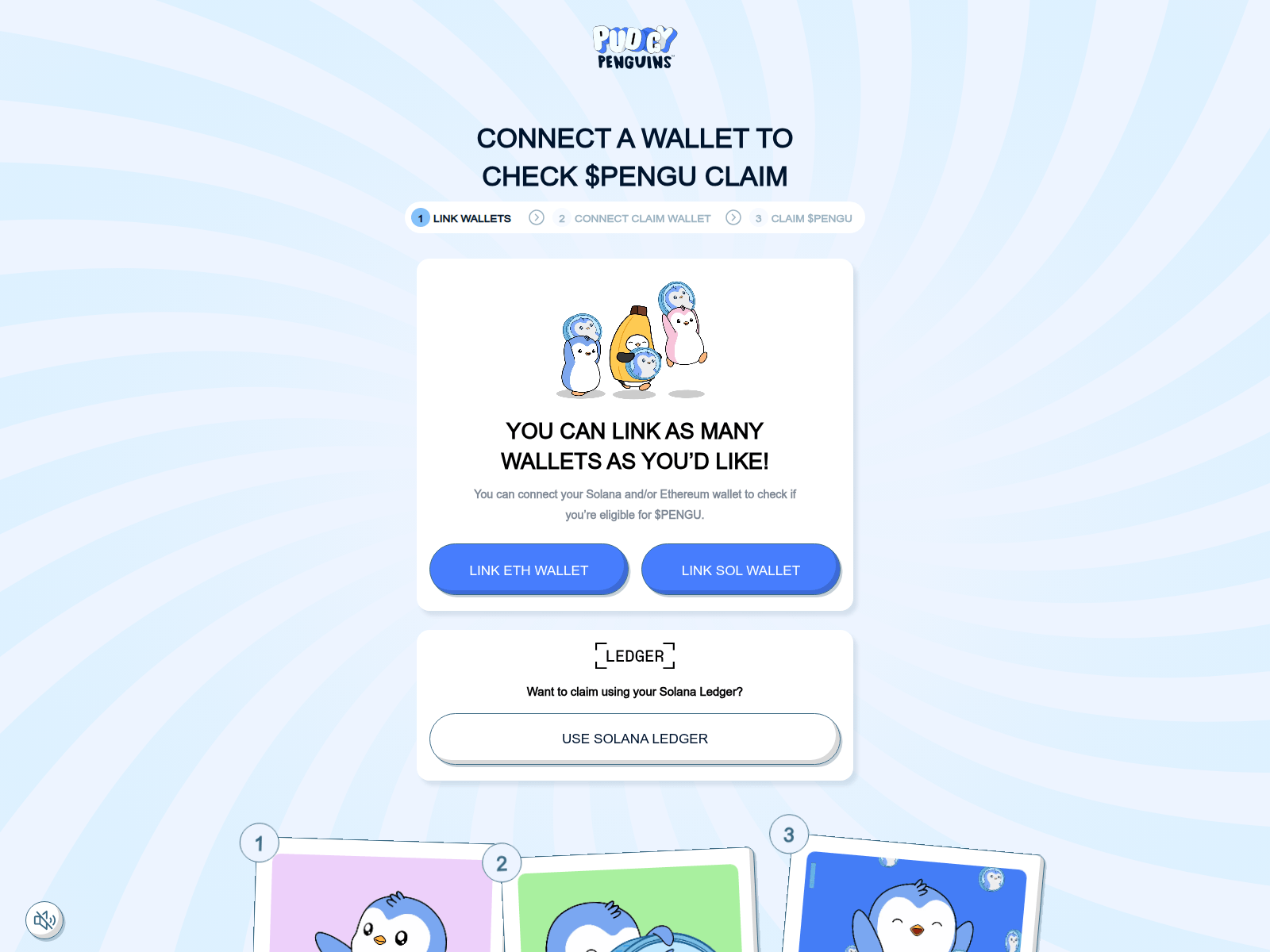 Screenshot of claim.pudgypenquin.com