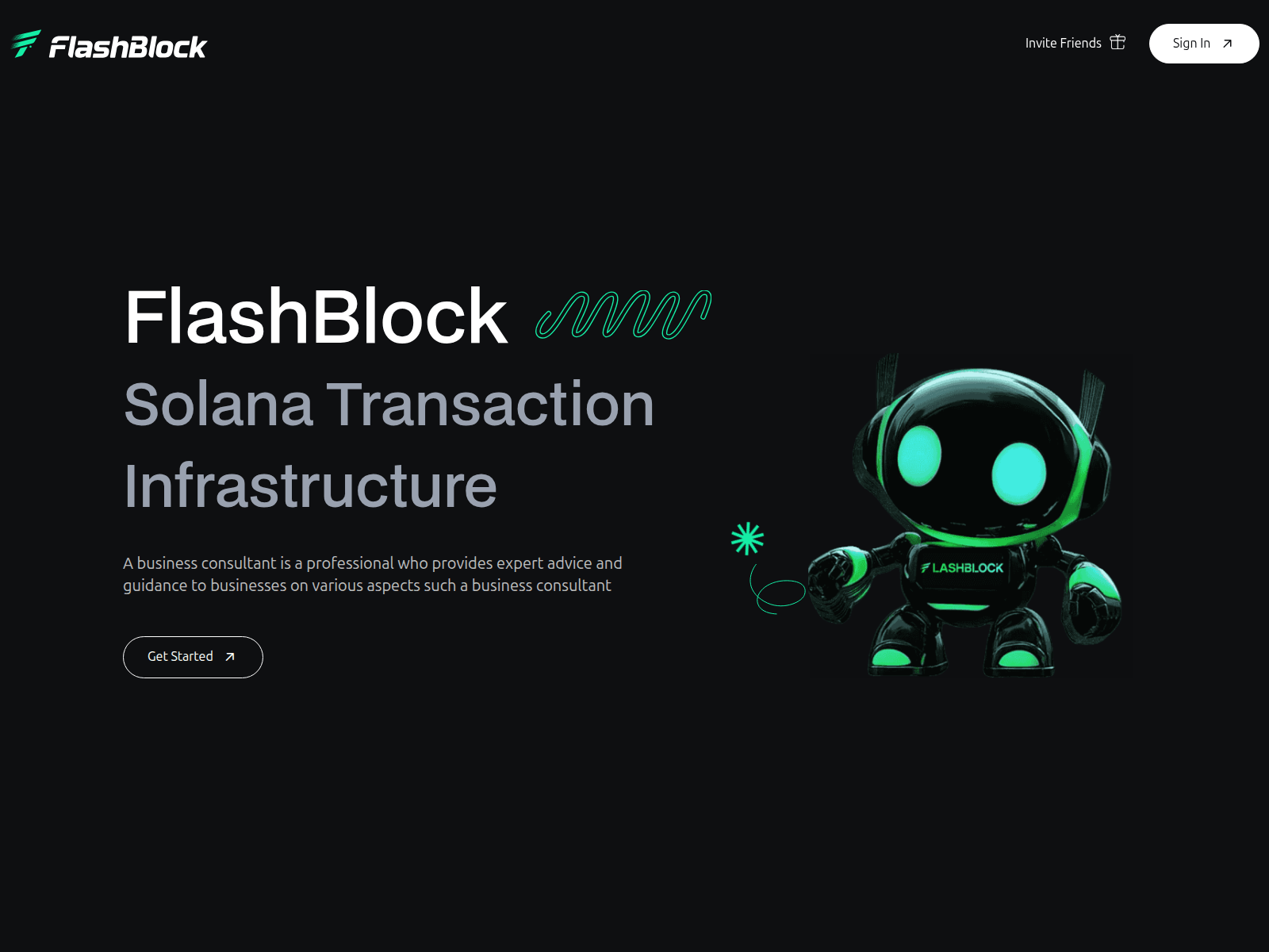 Screenshot of flashblock.trade