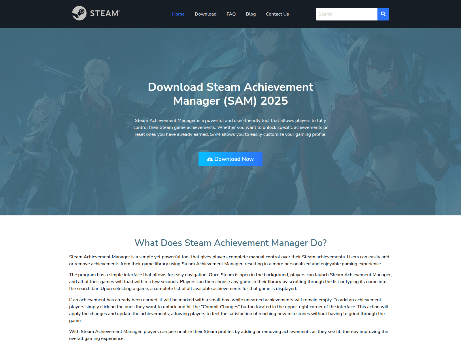Screenshot of steamachievementmanager.net