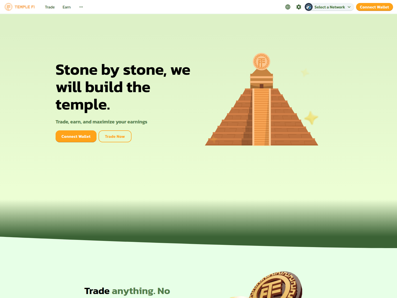 Screenshot of app.templefinance.io