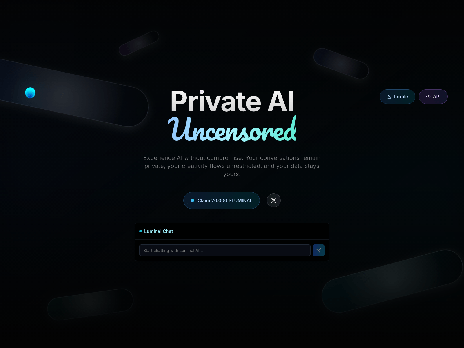 Screenshot of luminalai.org
