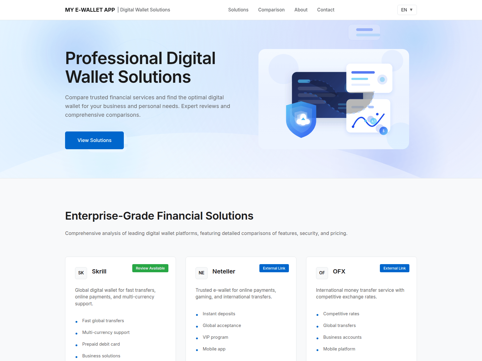 Screenshot of myewalletapp.com