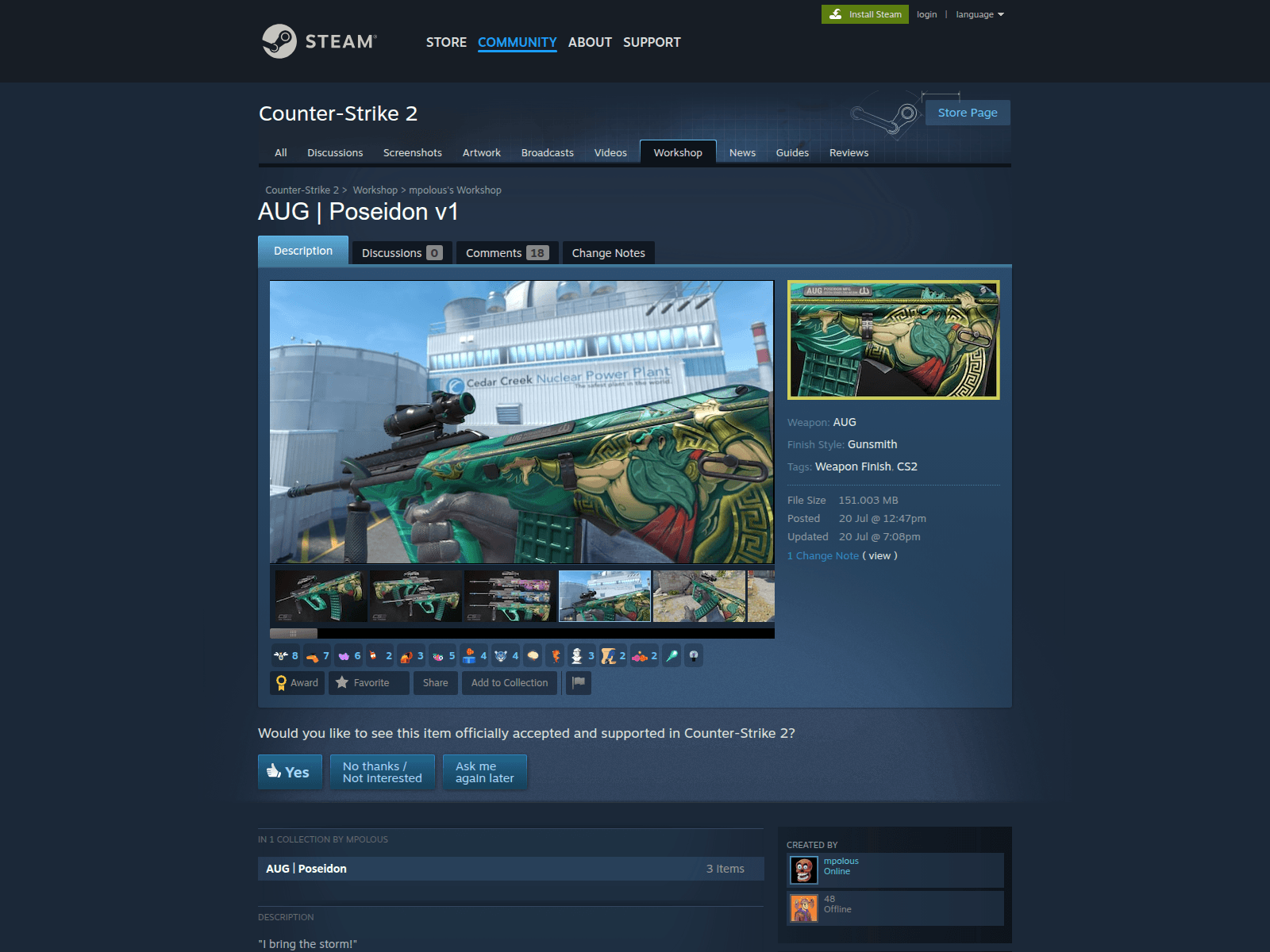 Screenshot of store.workshopmodcontent.com