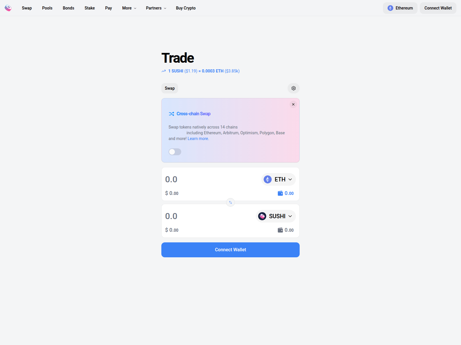 Screenshot of swap.v3sushi.cc
