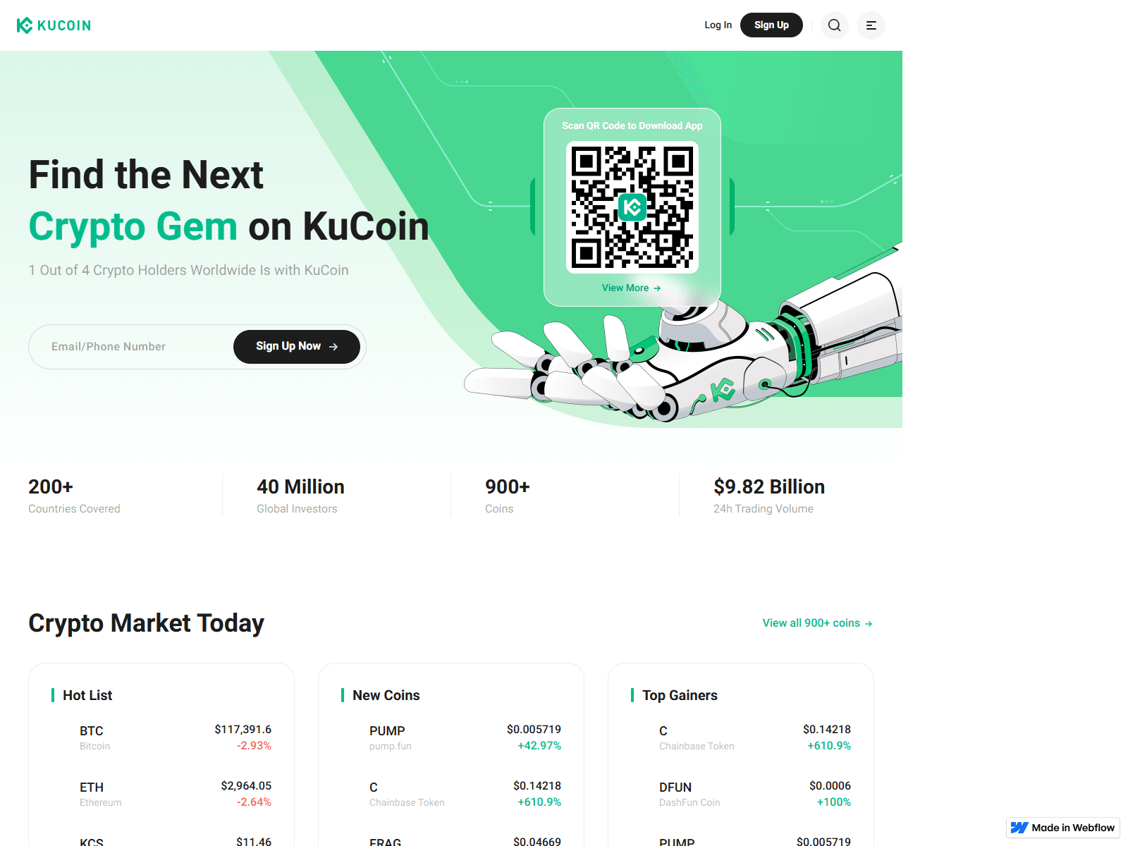 Screenshot of feq-secure-kucoin-en.webflow.io