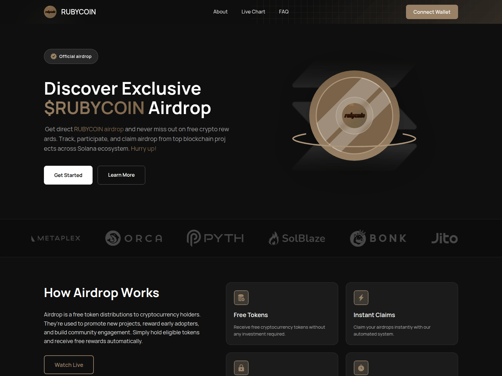 Screenshot of airdrop-rubycoin.org