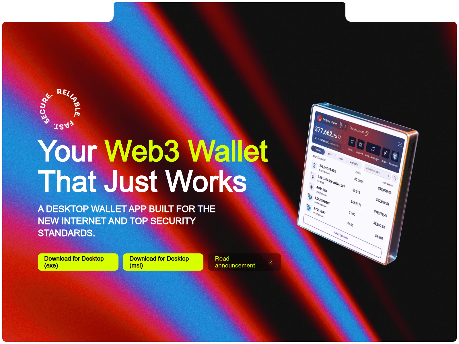 Screenshot of ambire-desktop.com