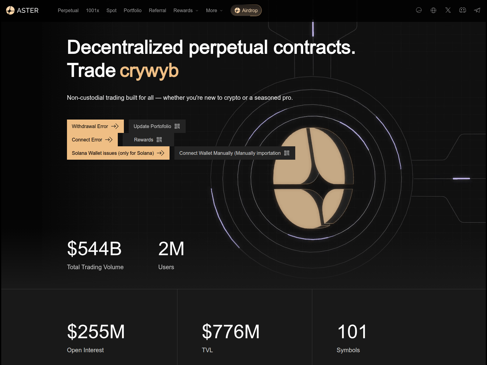 Screenshot of asterdex-dev.com