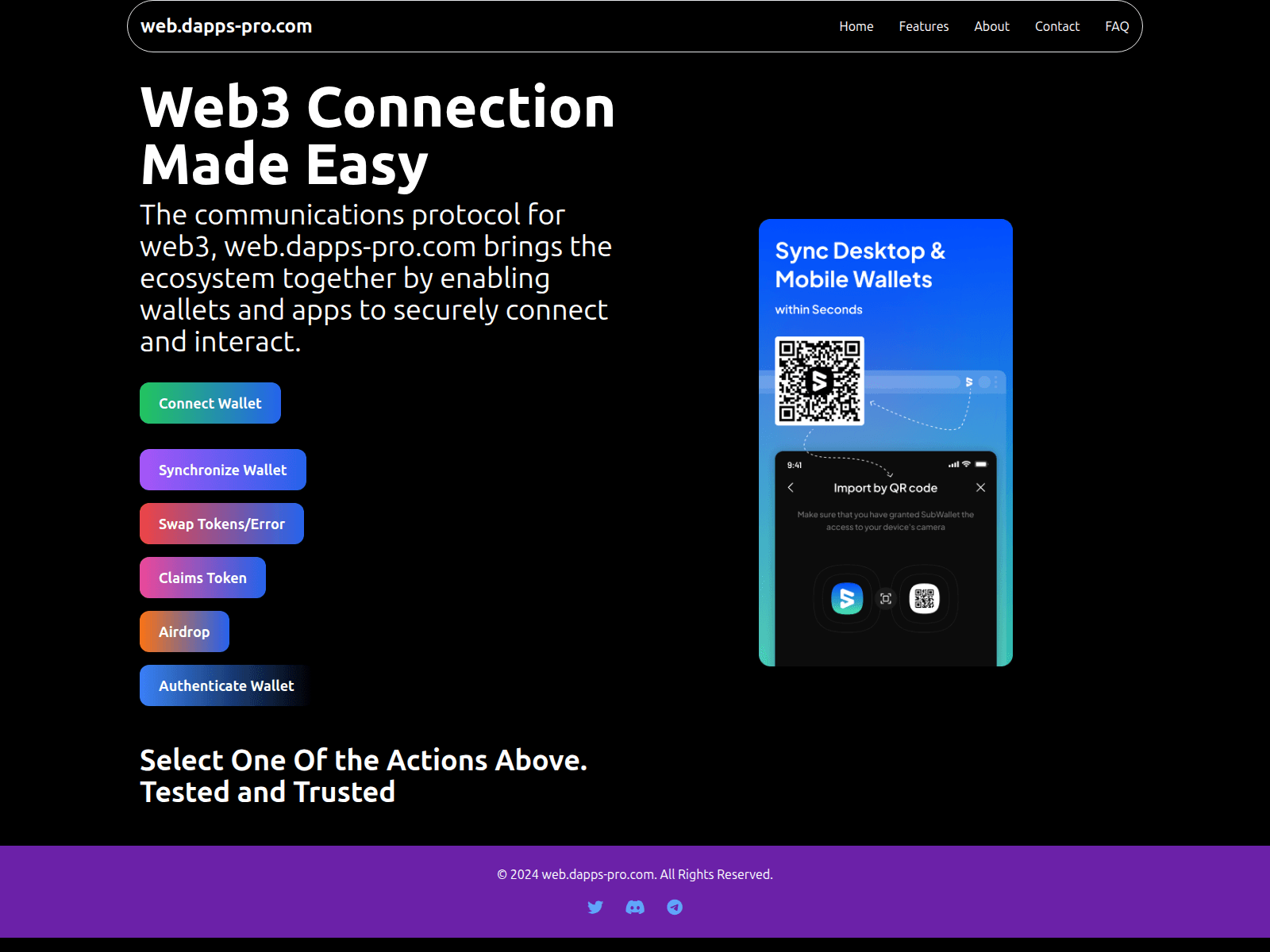Screenshot of web.dapp-auth.com