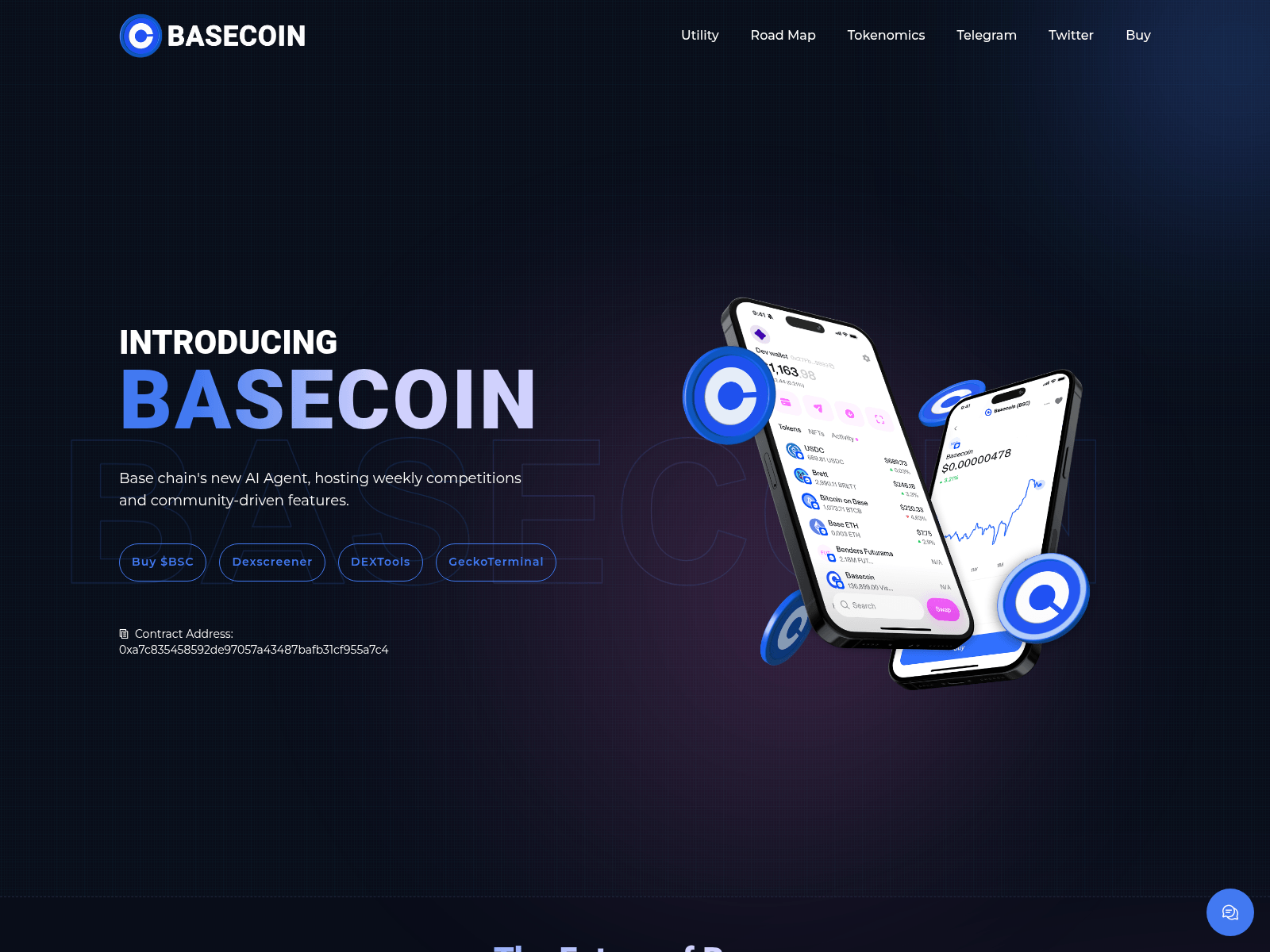 Screenshot of basecoin.me