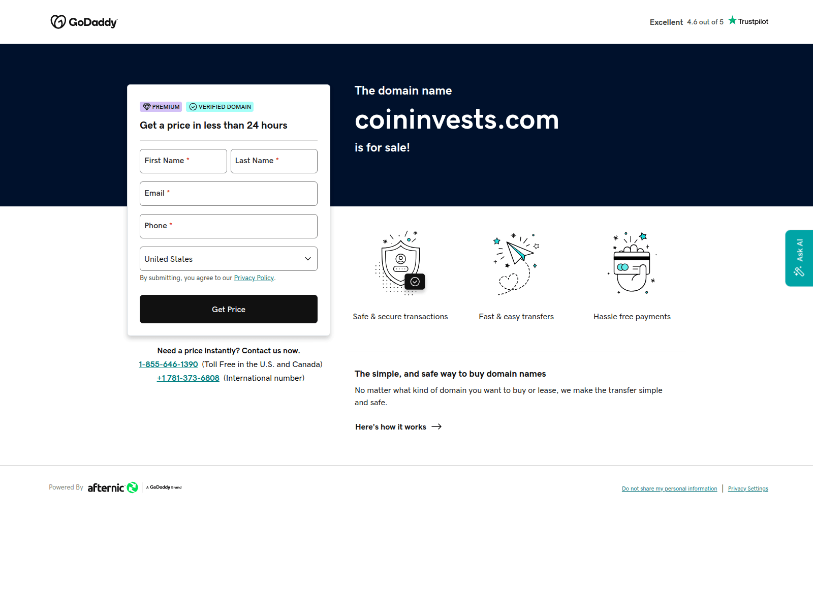 Screenshot of coininvests.com