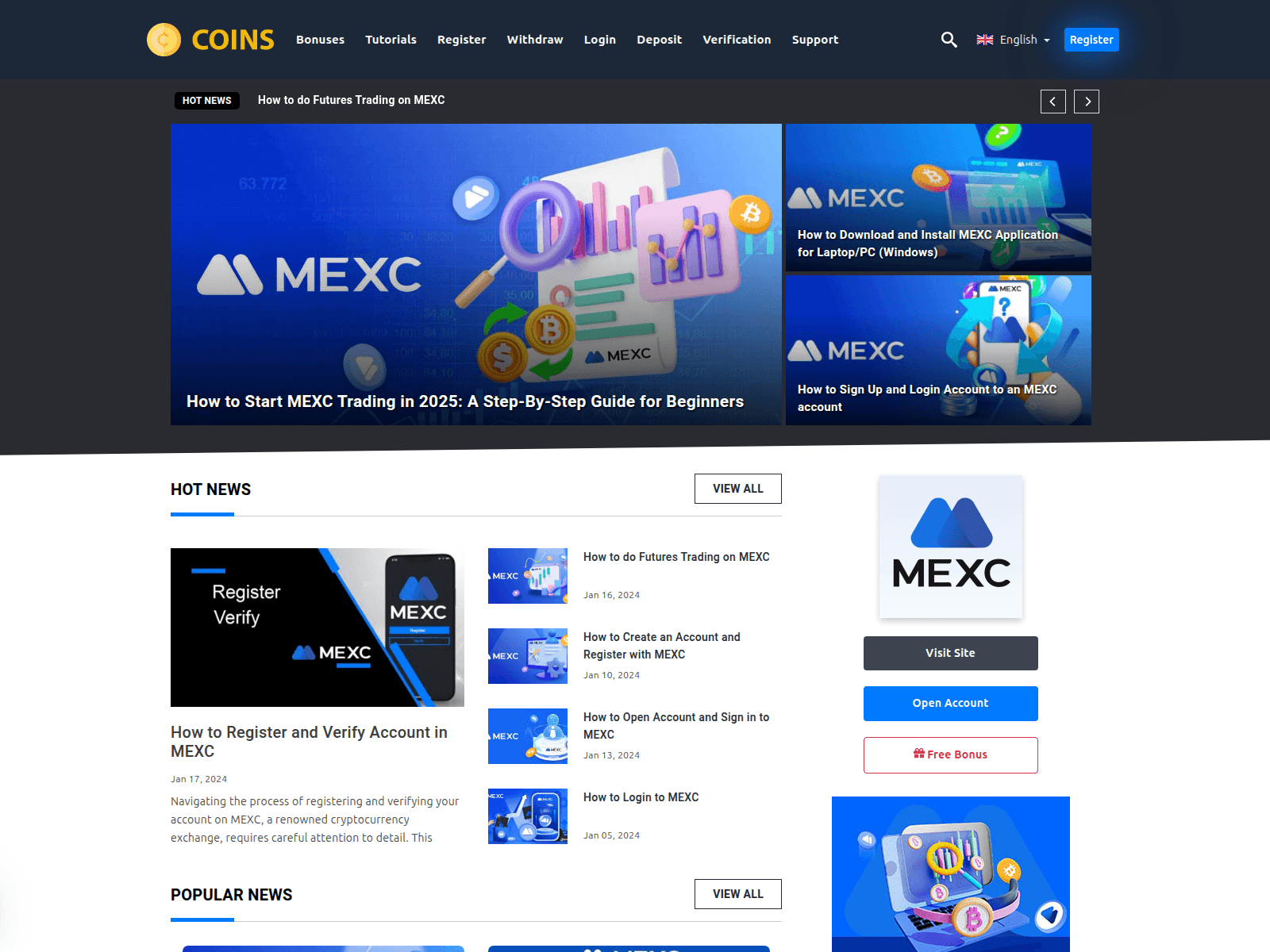 Screenshot of mexctrader.com