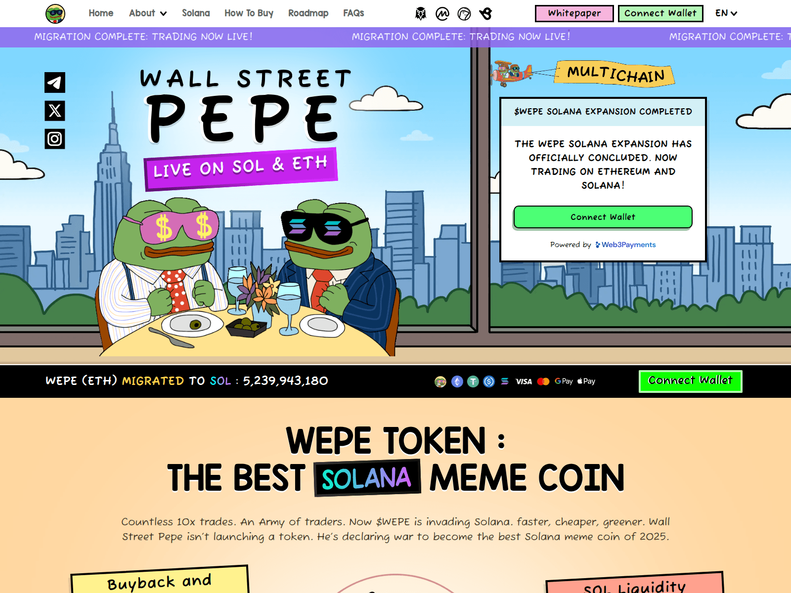 Screenshot of wallstreetpepe.com