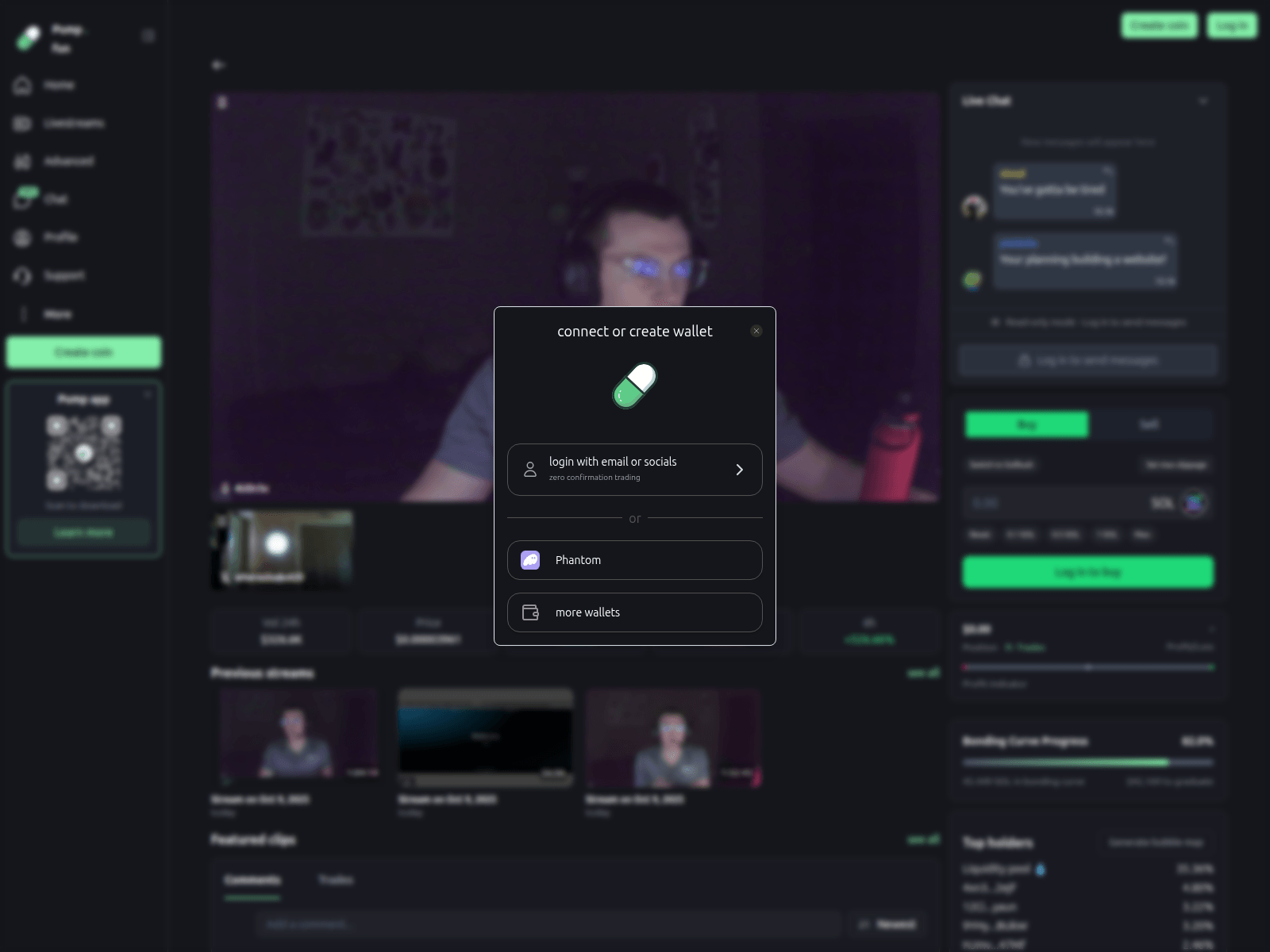 Screenshot of tv-pump.fun