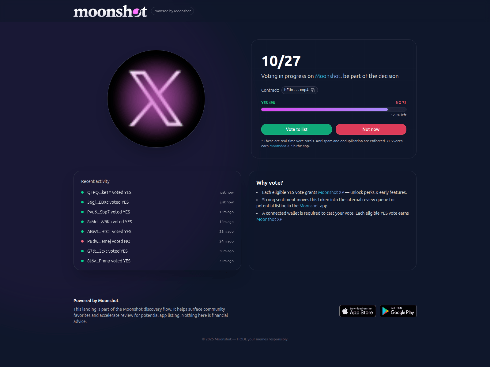 Screenshot of moonshott.xyz