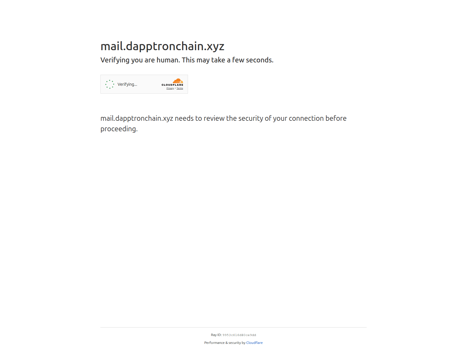 Screenshot of mail.dapptronchain.xyz