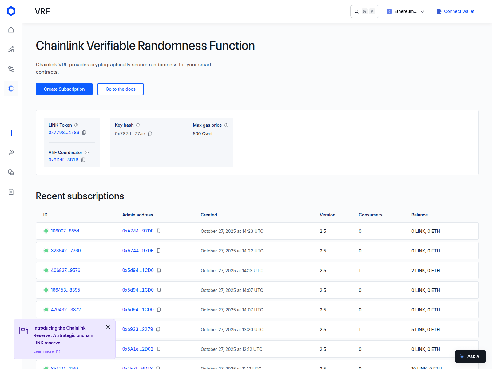 Screenshot of vrf-ui.vercel.app