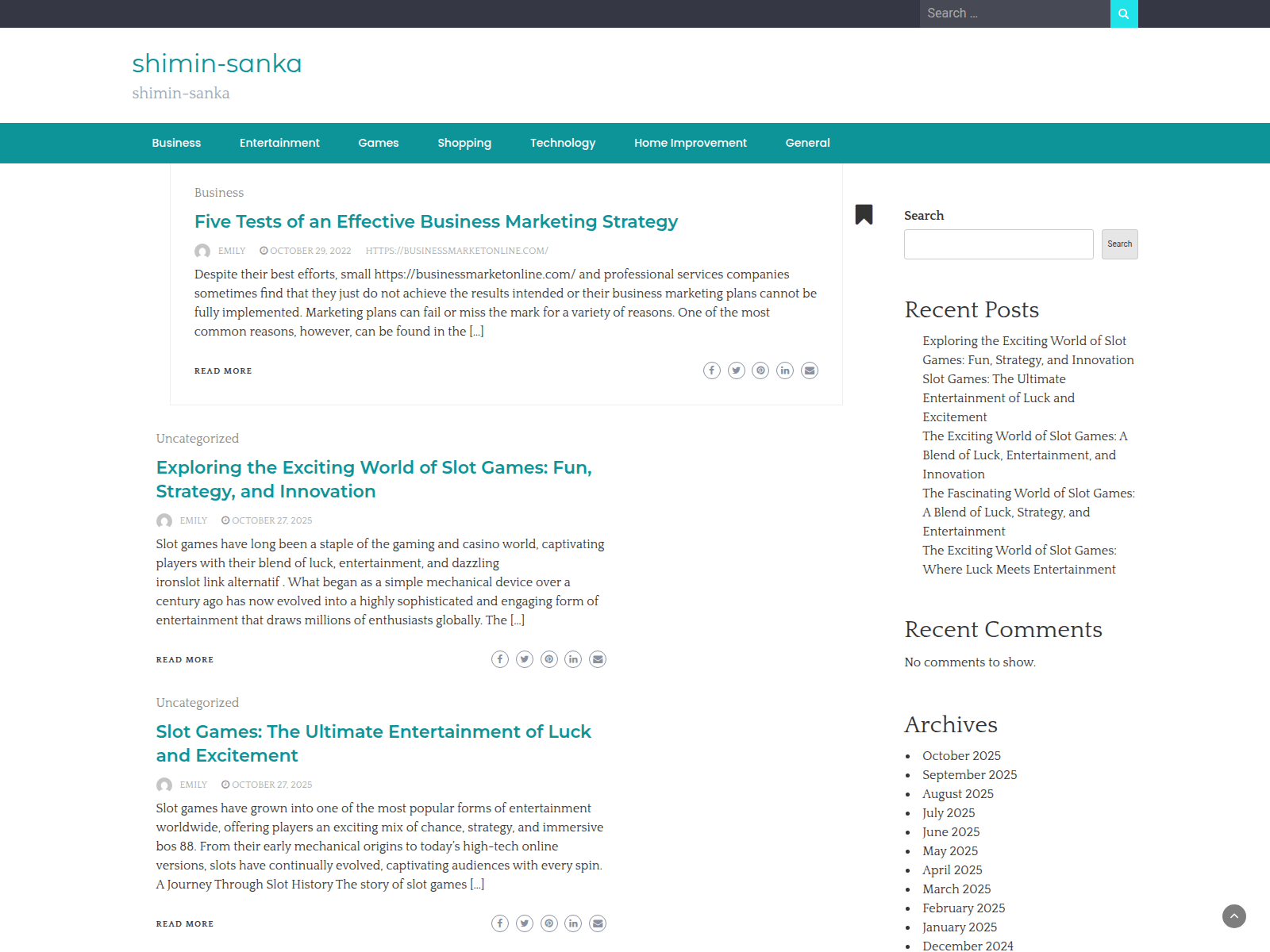 Screenshot of shimin-sanka.com