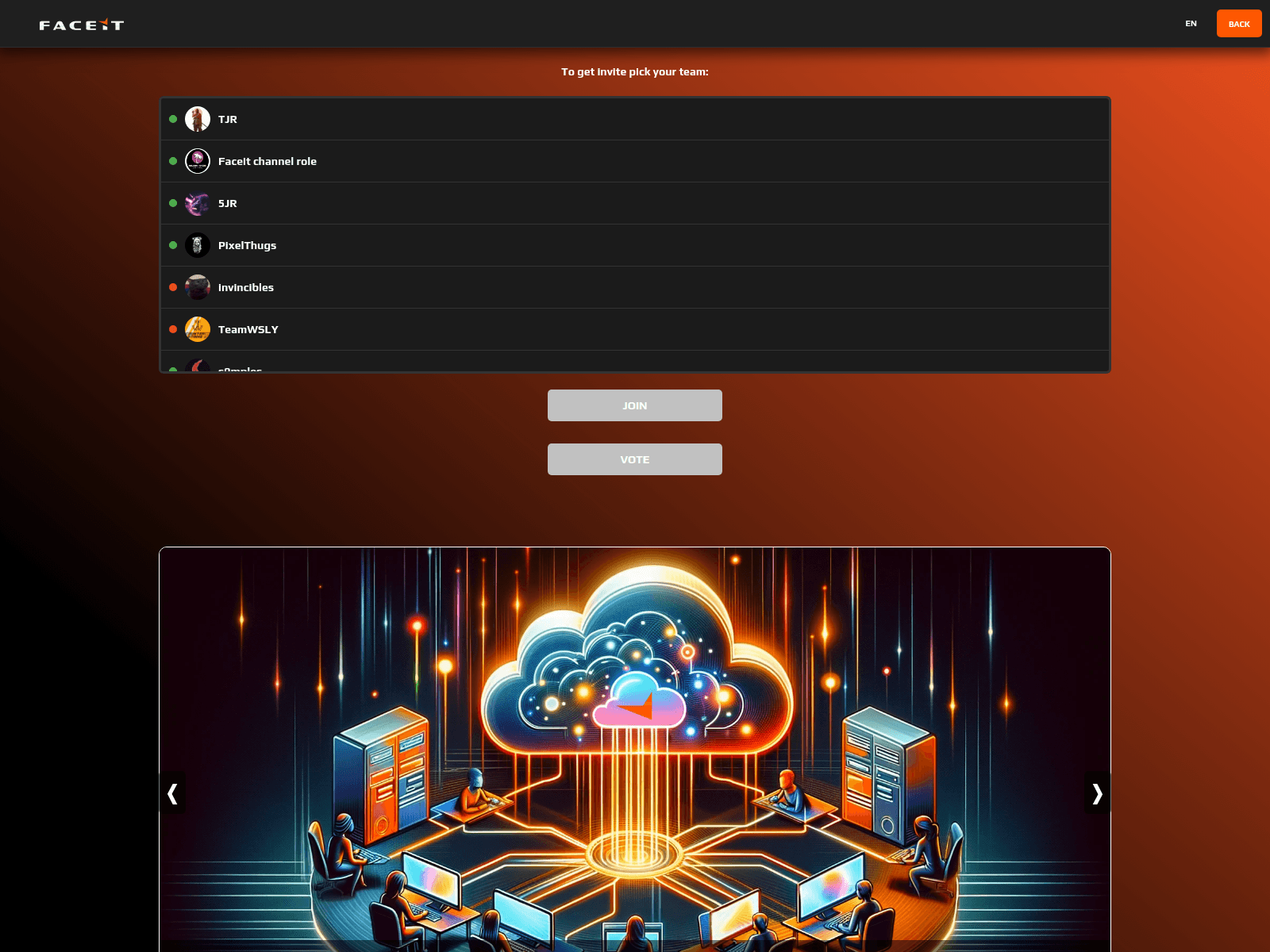 Screenshot of faceit.tw-vertexclub.com