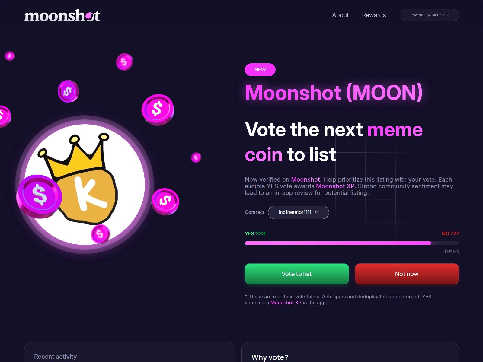 Screenshot of moonshot.money-list.app