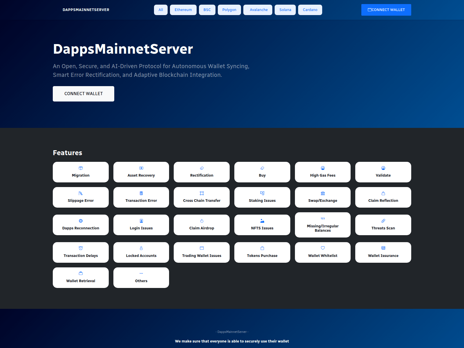 Screenshot of dappservers.com