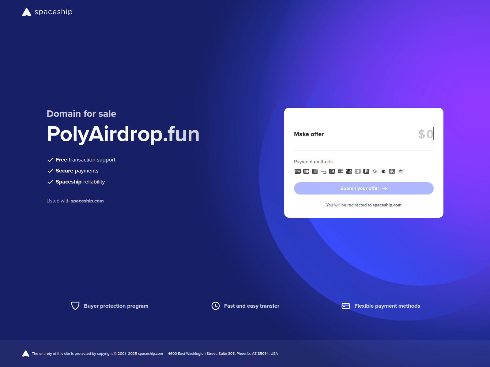 Screenshot of polyairdrop.fun