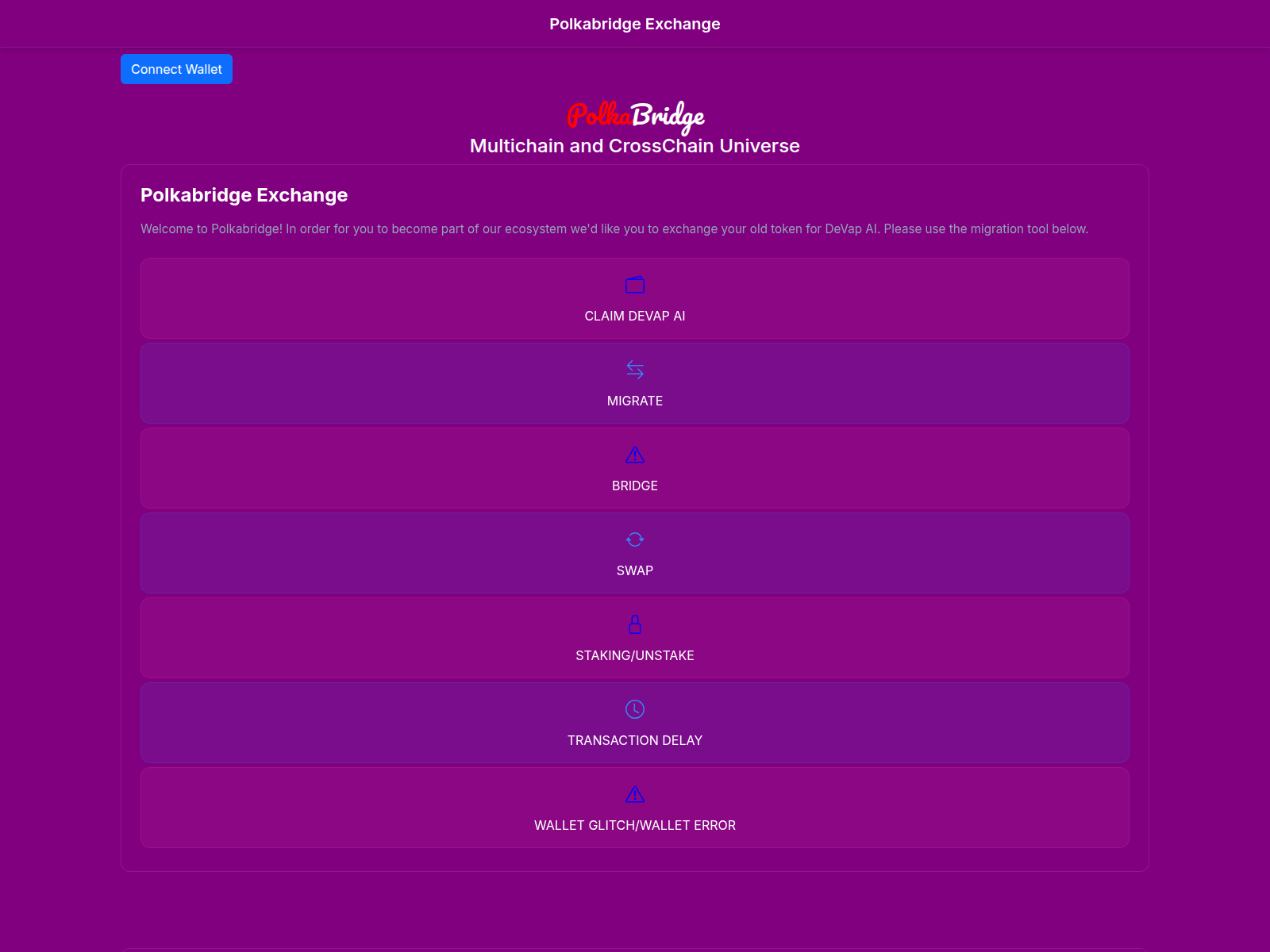 Screenshot of polkabridgeportal.site