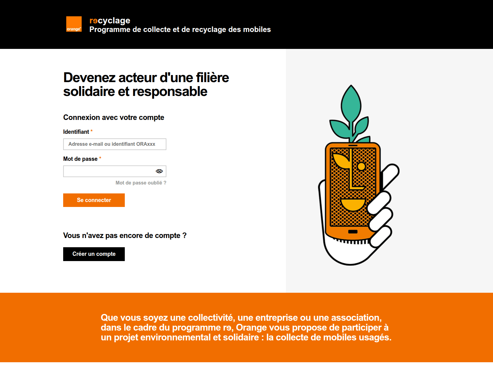 Screenshot of orangecmu-pprod.logiq-digital.com