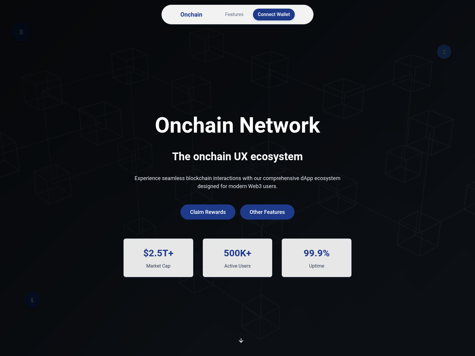 Screenshot of onchainnetworks.xyz